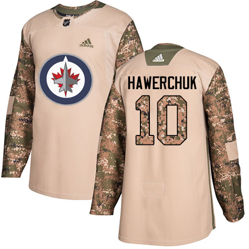 Adidas Jets #10 Dale Hawerchuk Camo Authentic Veterans Day Stitched NHL Jersey